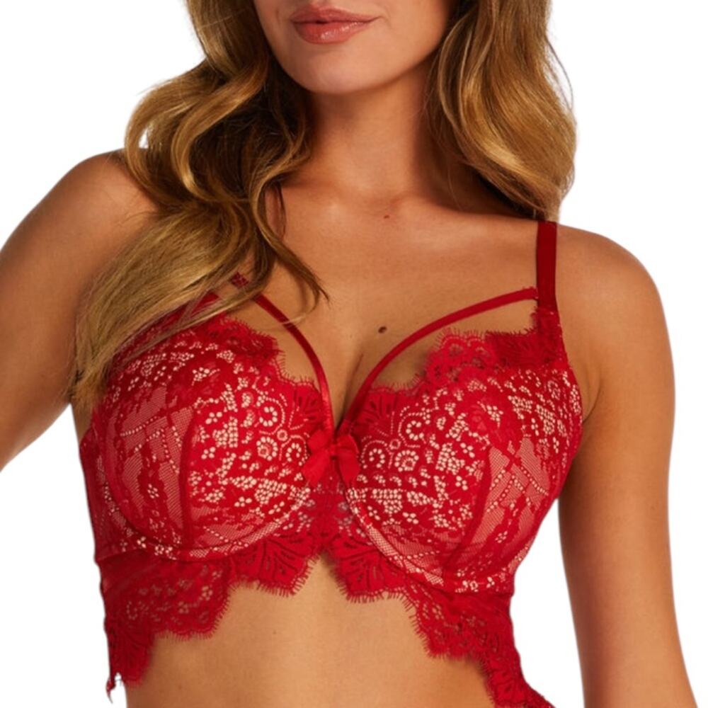 NWOT Hunkemoller Marilee Padded Underwired Longline Red Bra – Sz 34B